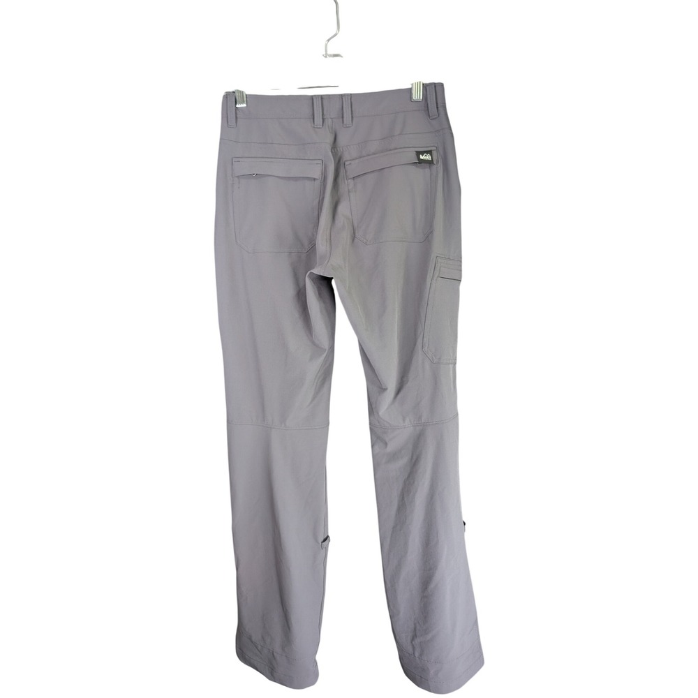 REI Co-op Hiking Pants Womens 4 Gray Roll Up Convertible Stretch - Picture 10 of 10